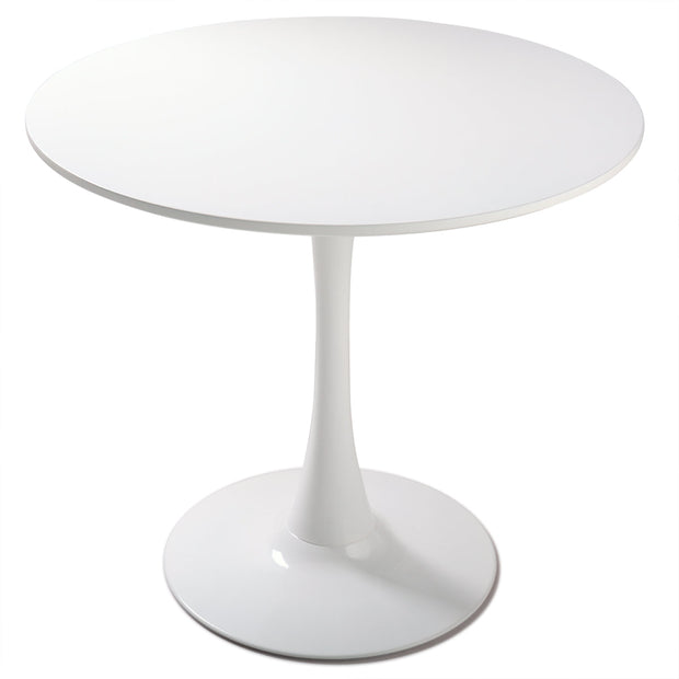 31.5H White Tulip Table Mid-Century Dining Table with Round MDF Table Top, Pedestal Dining Table, End Table Leisure Coffee Table