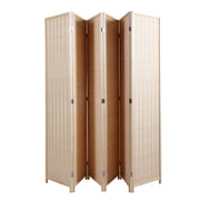 6 Panel Bamboo Room Divider, Private Folding Portable Partition Screen for Home Office - Natural